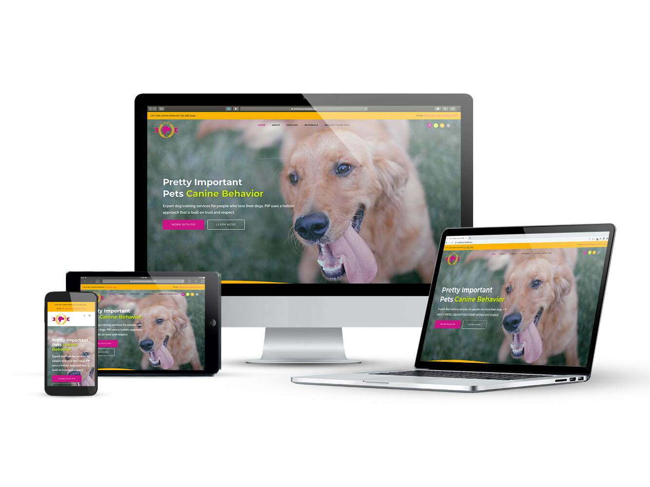 Pretty Important Pets Website Design