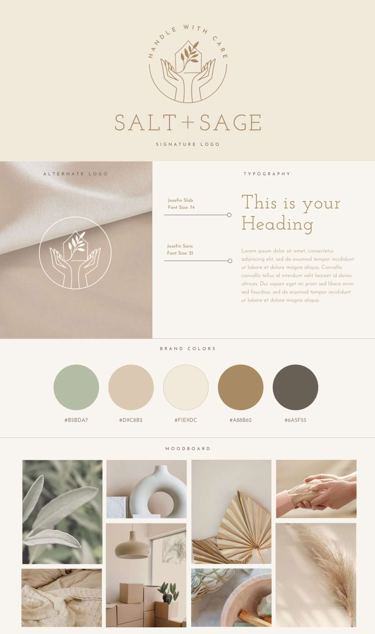 salt and sage brand board
