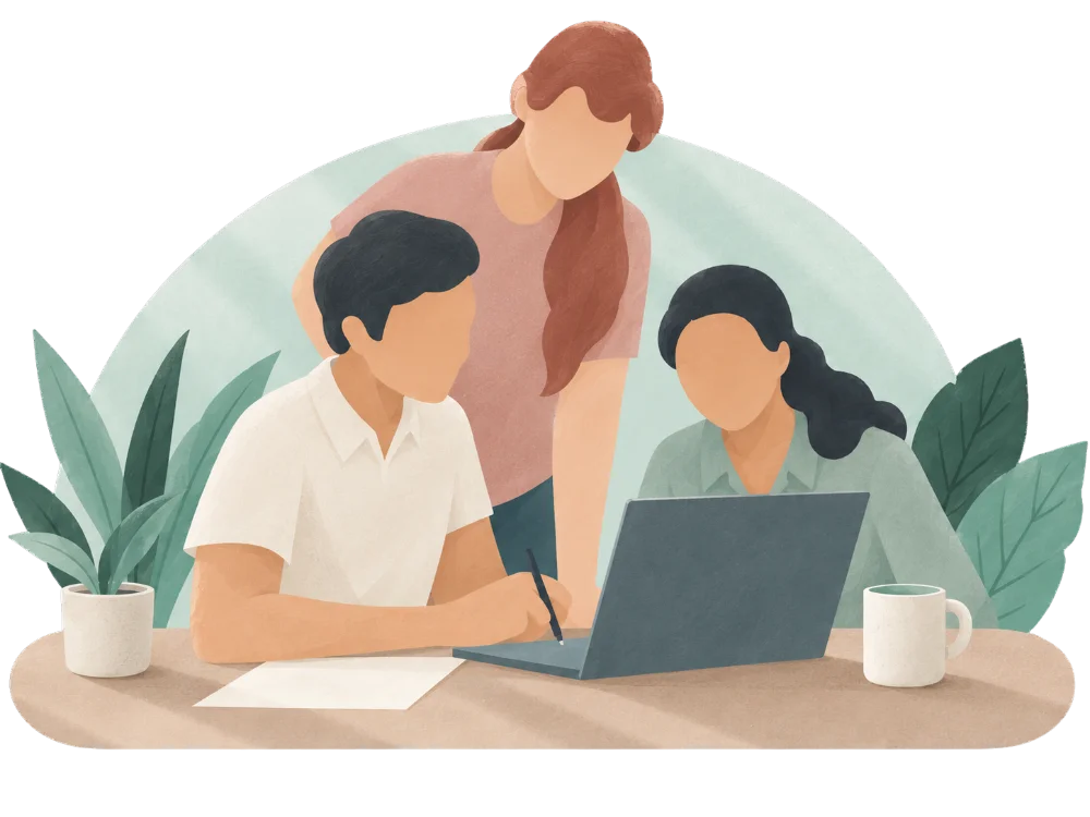 collaboration illustration for website