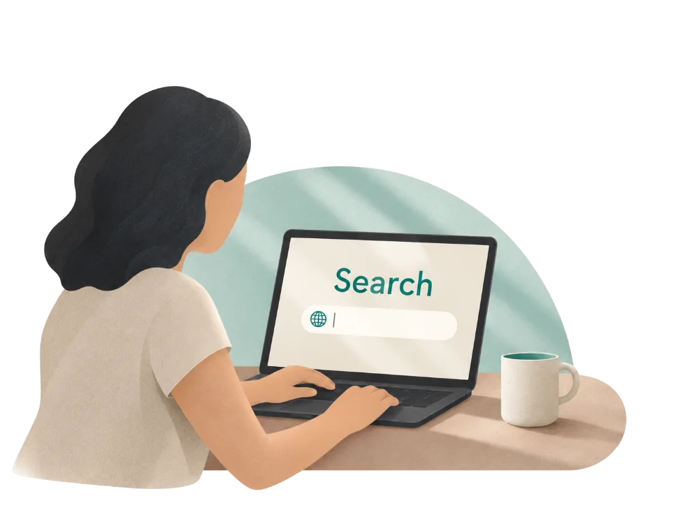 searching illustration for website